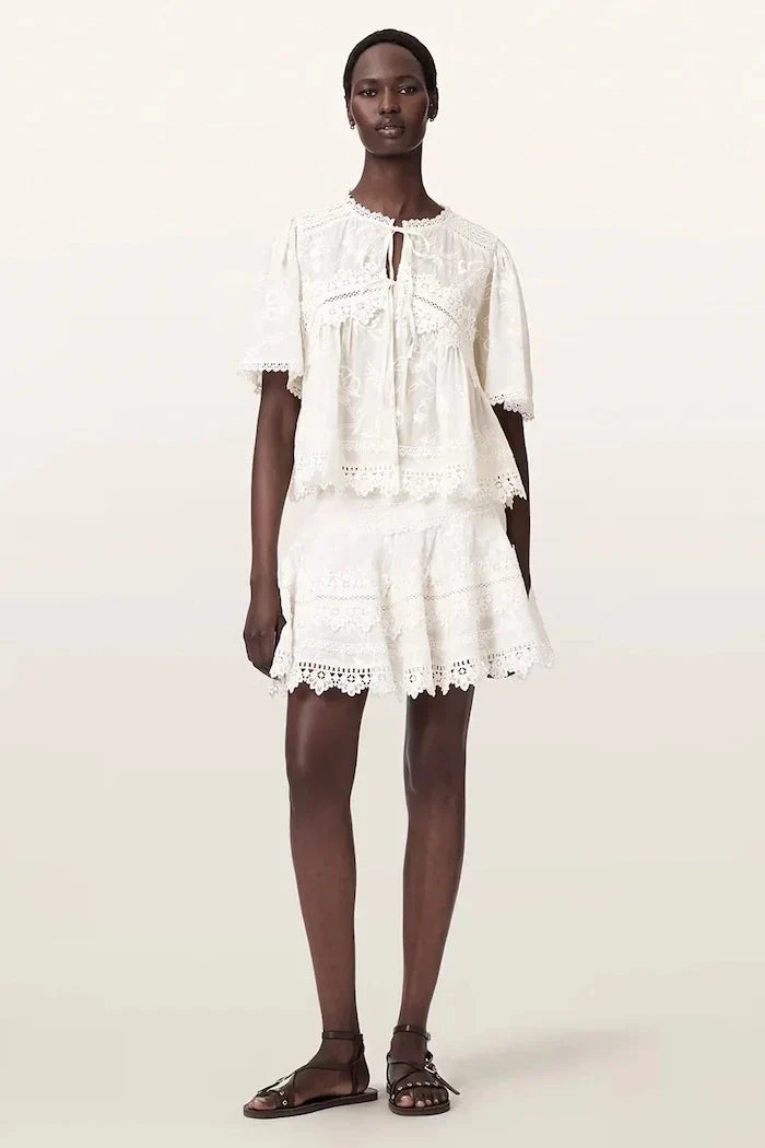 AllSaints pamuklu kadın bluz LILLITH