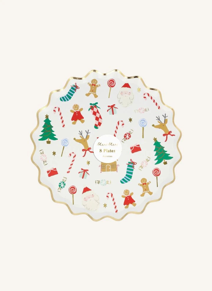 Meri Meri - Joli Noël kleine Teller - 8er Set