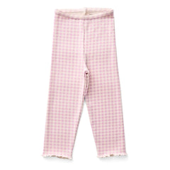 Soor Ploom – Capri-Leggings aus Bio-Baumwolle mit rosa Gingham-Muster