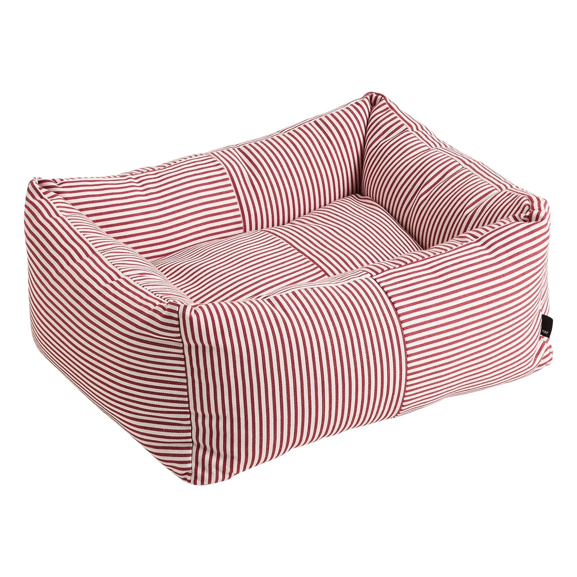 Hay - Gestreiftes Hundebett | Rot