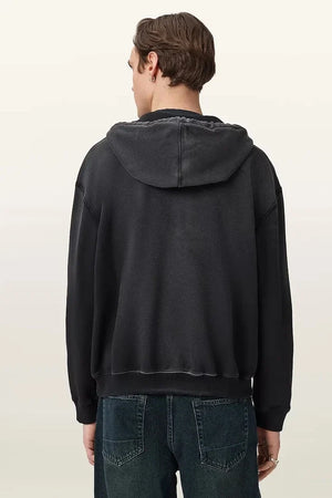 AllSaints ROQUE pamuklu erkek kapüşonlu sweatshirt