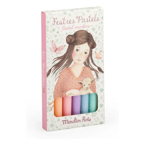 Moulin Roty - Les Rosalies Filzstifte Pastell - 6er-Pack