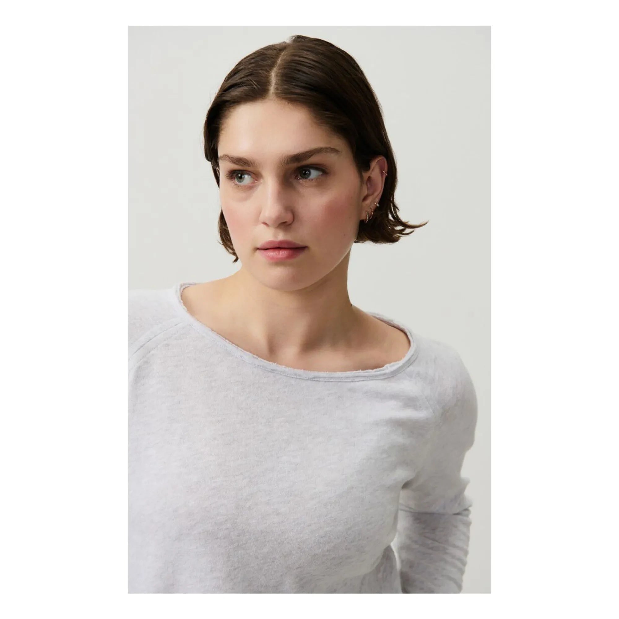 American Vintage - Sonoma Langarmshirt mit U-Boot-Ausschnitt | Hellaschgrau