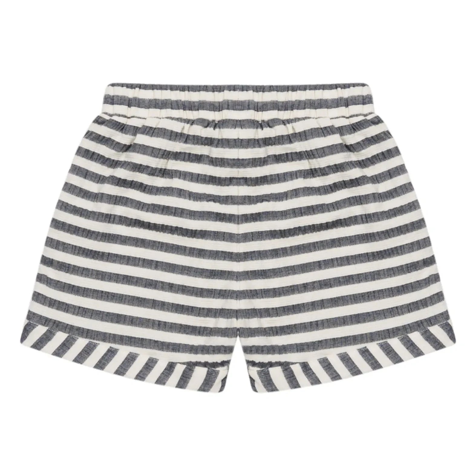 Donsje – Kaatio Gestreifte Shorts aus Bio-Baumwolle | Marineblau