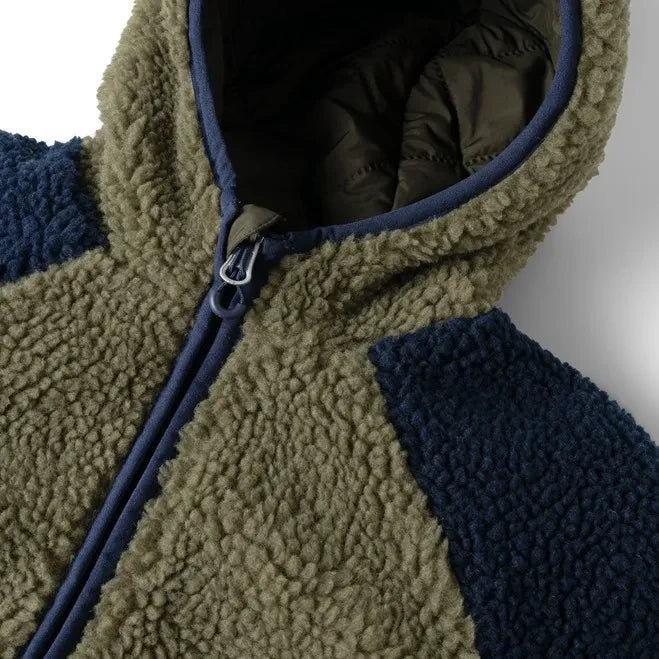 Liewood - Jackson Wendbare Sherpa-Jacke aus recycelten Fasern | Khaki