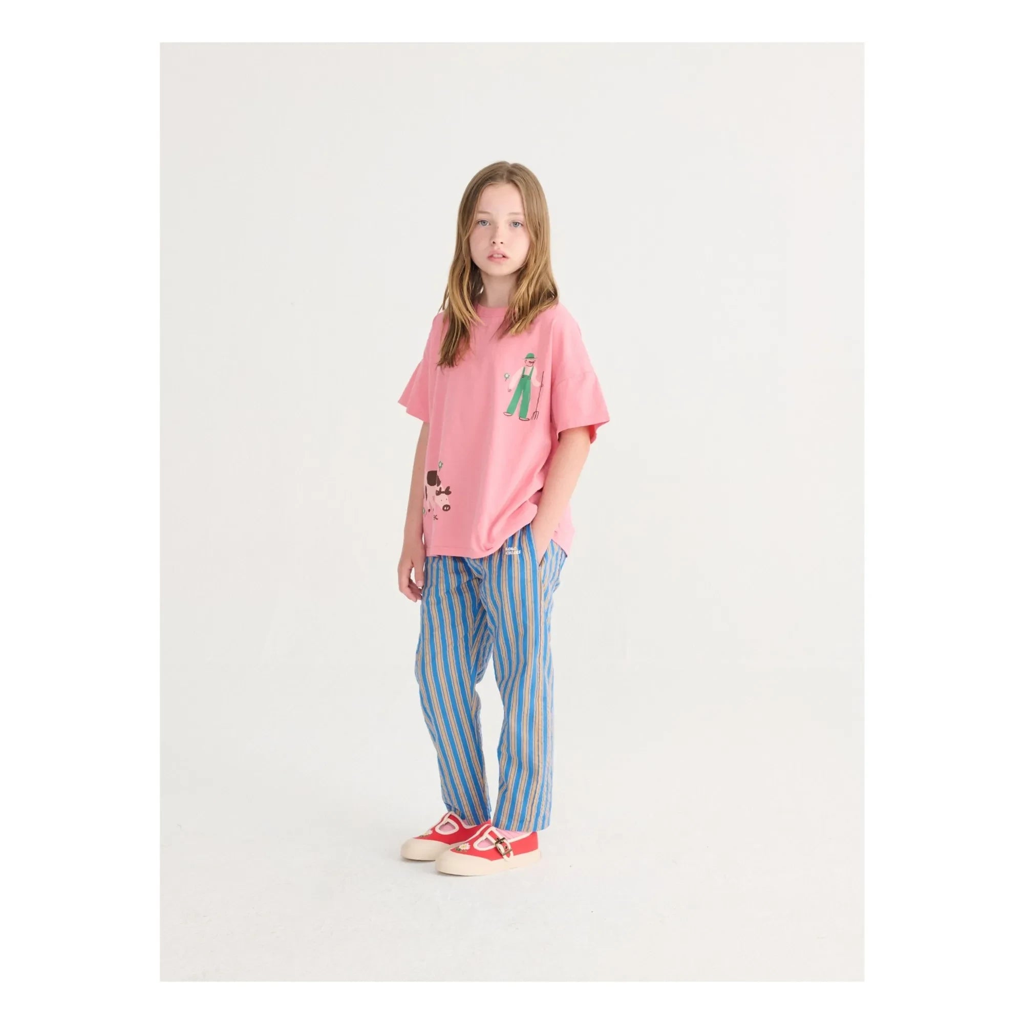 Bobo Choses - Farm T-shirt Organik pamuk | Pembe