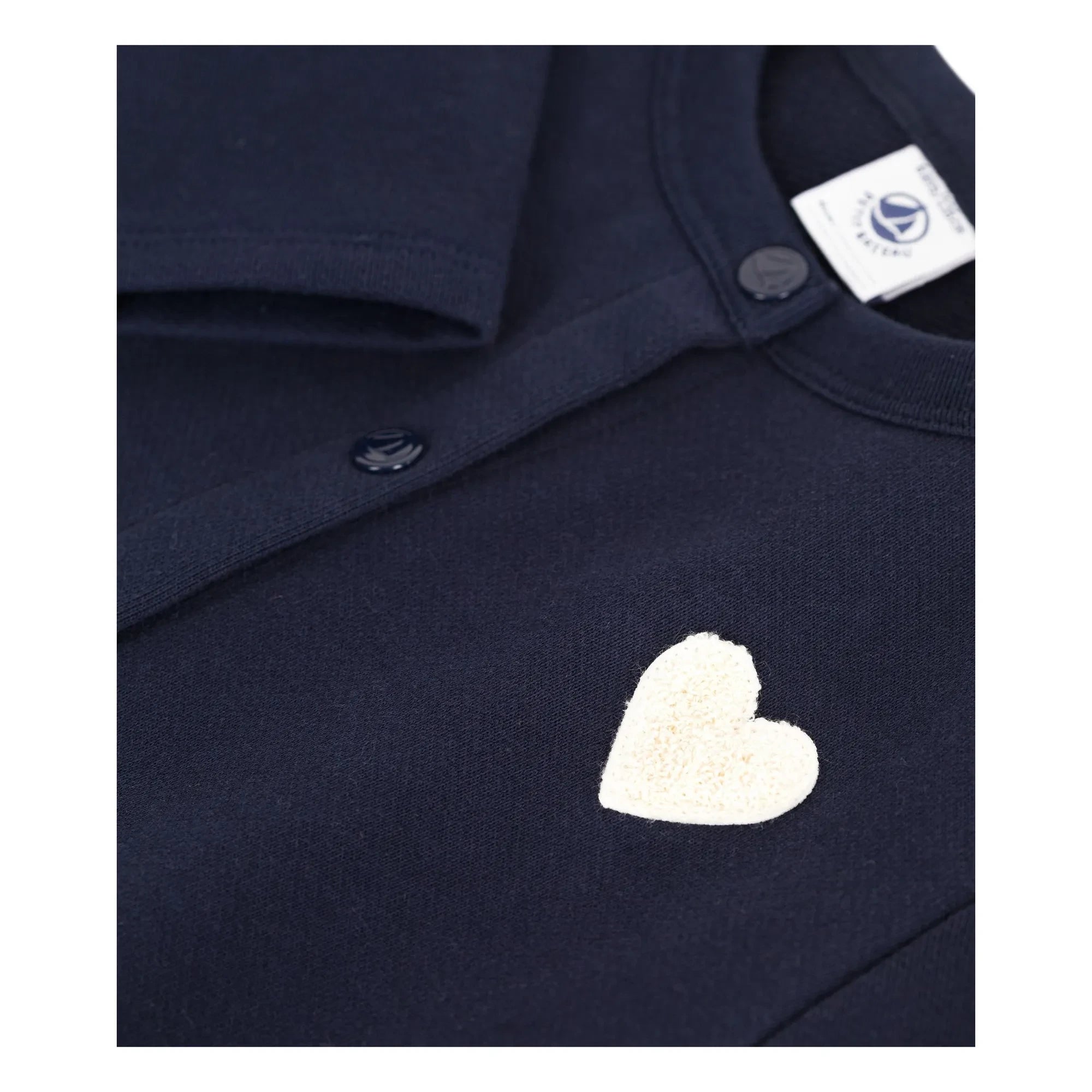 Petit Bateau - Herz Weste aus Bio-Baumwolle | Marineblau