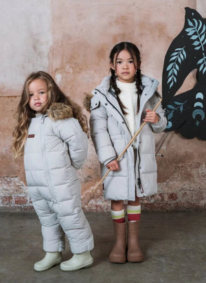 Töastie - Wasserdichter Kapuzen-Cloud-Mantel aus recyceltem Fleece | Blanc/Écru