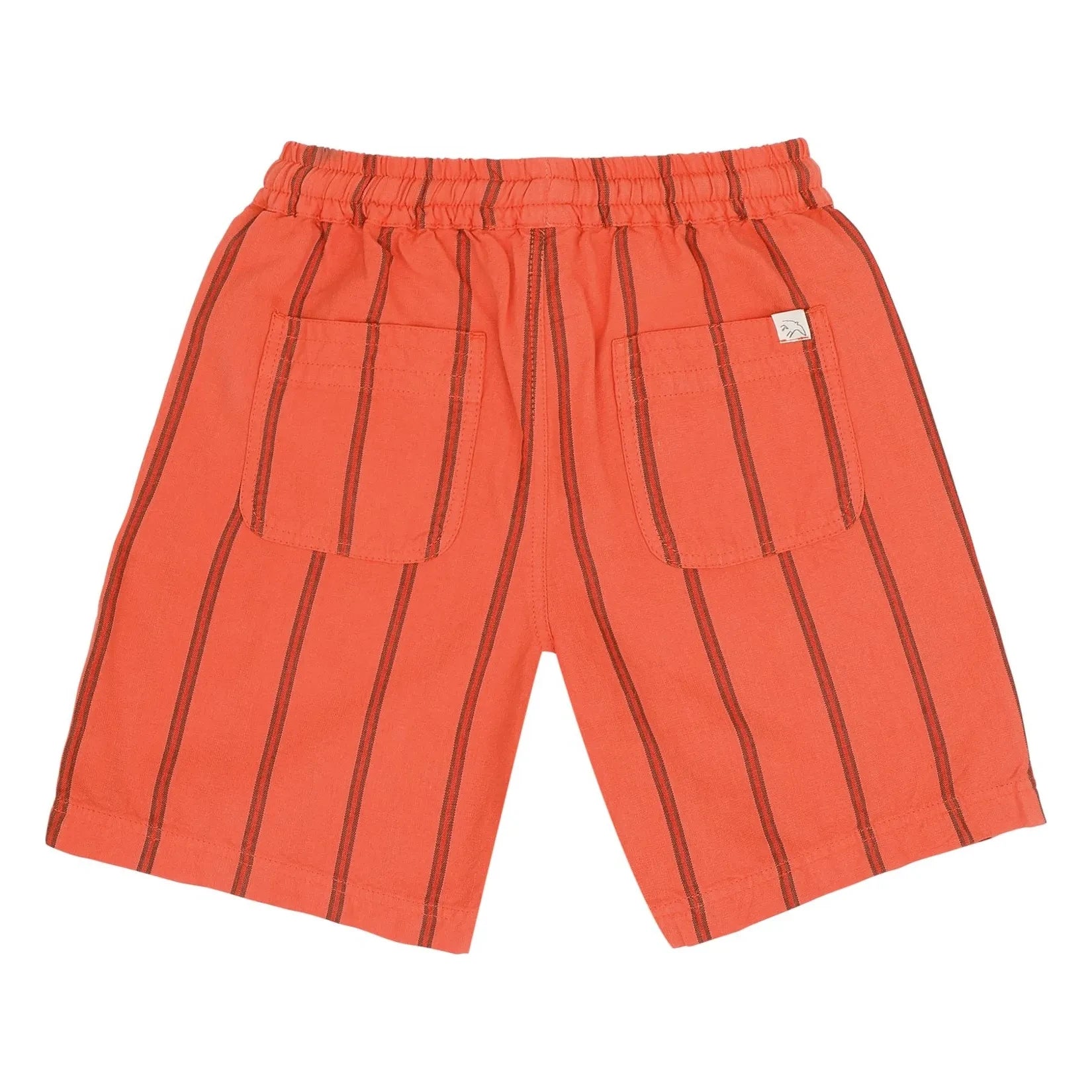 Jenest - Knox Gestreifte Bio-Baumwoll Shorts | Rot
