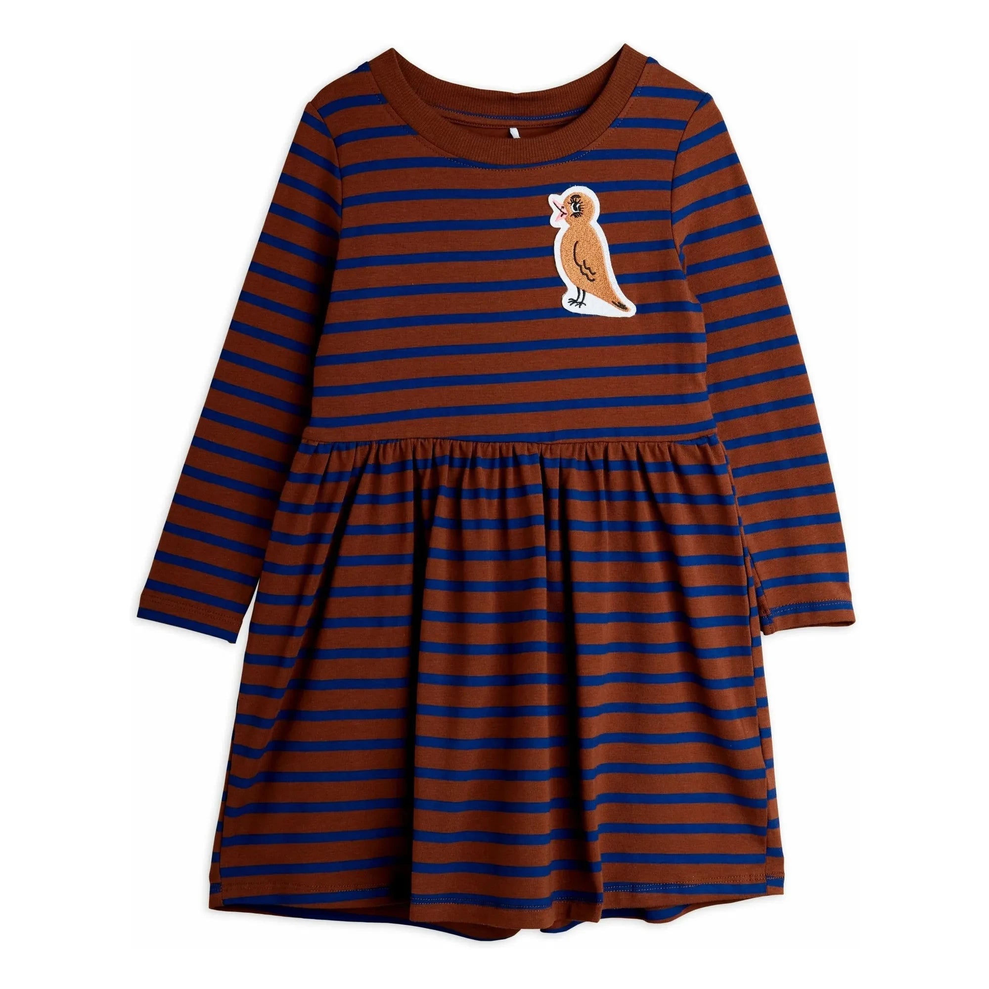 Mini Rodini - Bio-Baumwoll-Vogelkleid | Braun