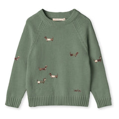 Fliink - Mahdi Dogs Bio-Baumwollpullover | Wassergrün
