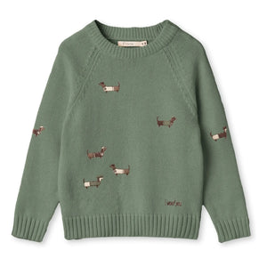 Fliink - Mahdi Dogs Bio-Baumwollpullover | Wassergrün