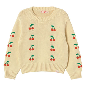 Tinycottons - Cherry Pullover | Blassgelb