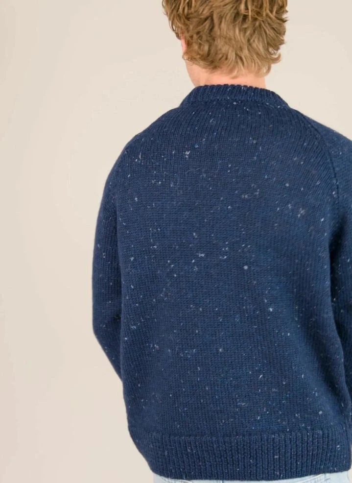 Origin Knitwear - Raglan Großer Strickpullover | Dunkelblau