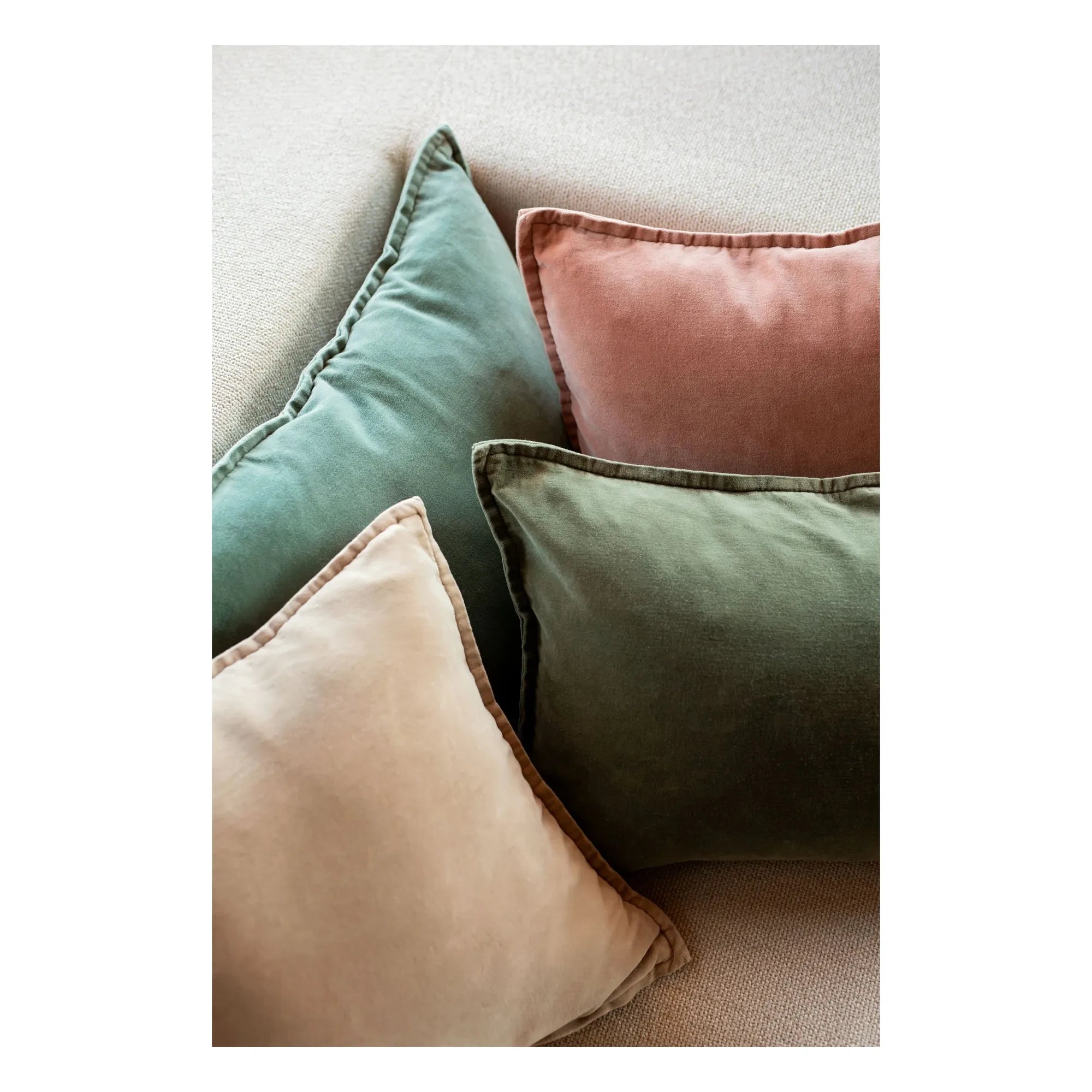 Haomy - Kissenbezug Manhattan Samt | Khaki