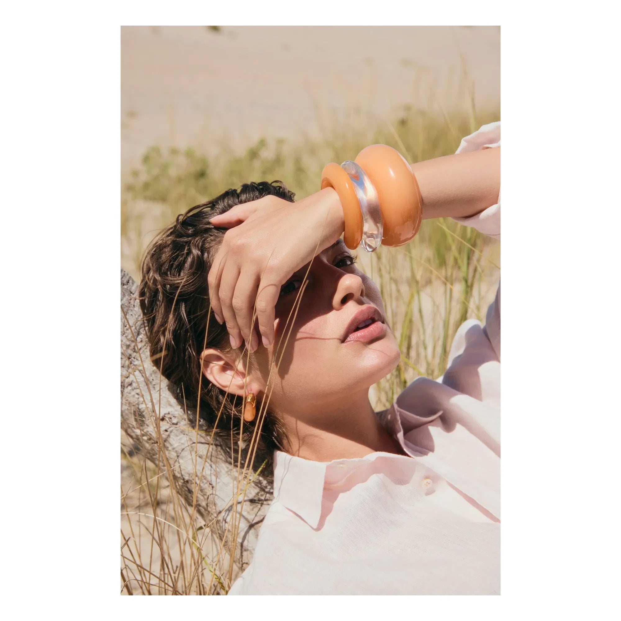 Lizzie Fortunato - Mini Organischer Ohrring | Tangerine
