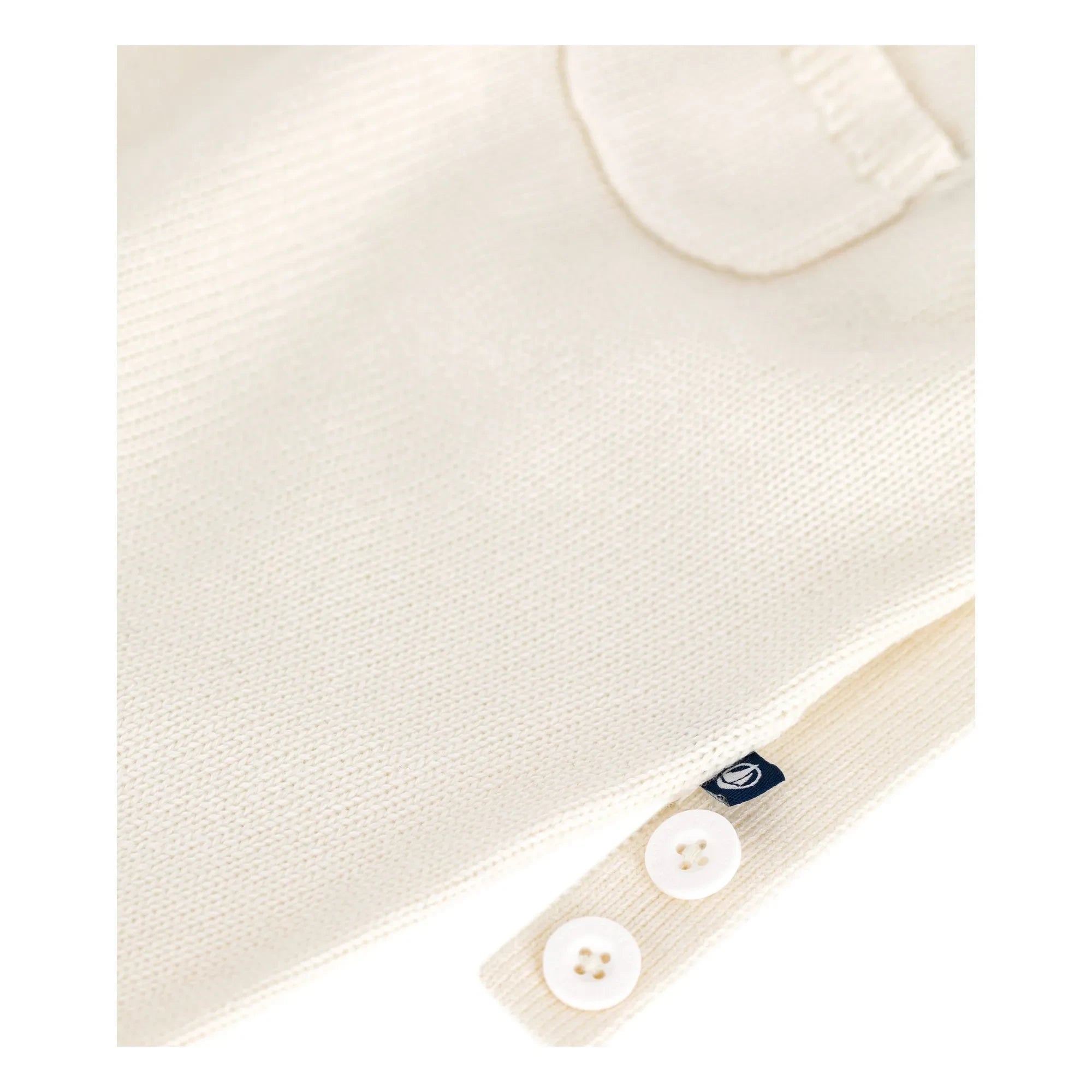 Petit Bateau - Trägerhose aus Wolle | Ecru