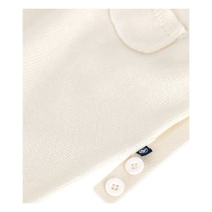 Petit Bateau - Trägerhose aus Wolle | Ecru