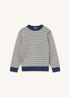 Fliink - Benna Diamantmuster Pullover | Blau
