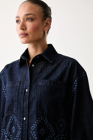 Weekend Max Mara kadın denim gömlek WKDALARE