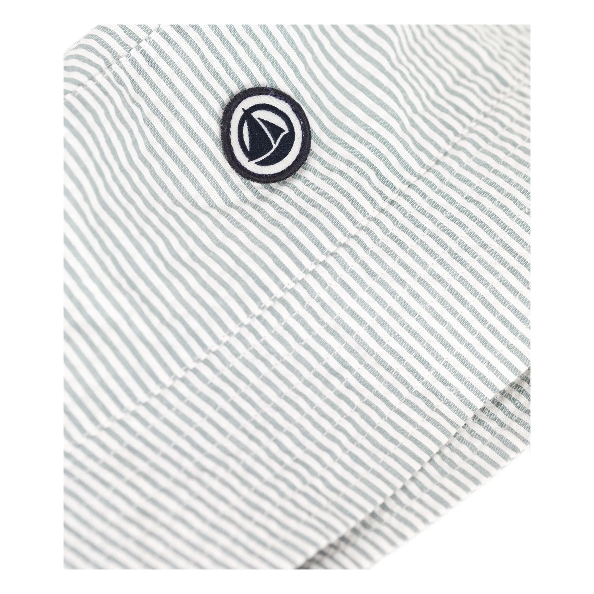 Petit Bateau – Ringel-Bob-Hut aus Bio-Baumwolle | Grün
