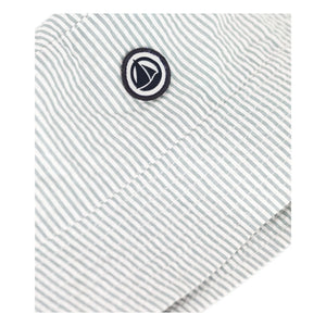 Petit Bateau – Ringel-Bob-Hut aus Bio-Baumwolle | Grün