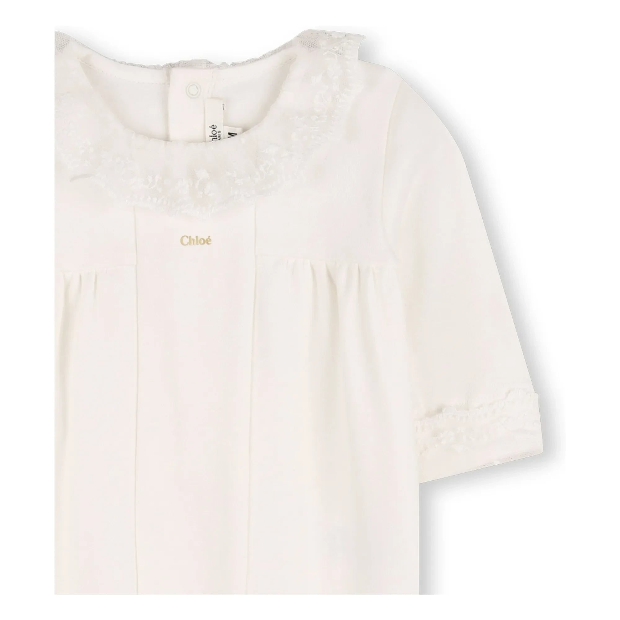 Chloé - Bio-Baumwoll-Schlafanzug und Decke Set | Weiß