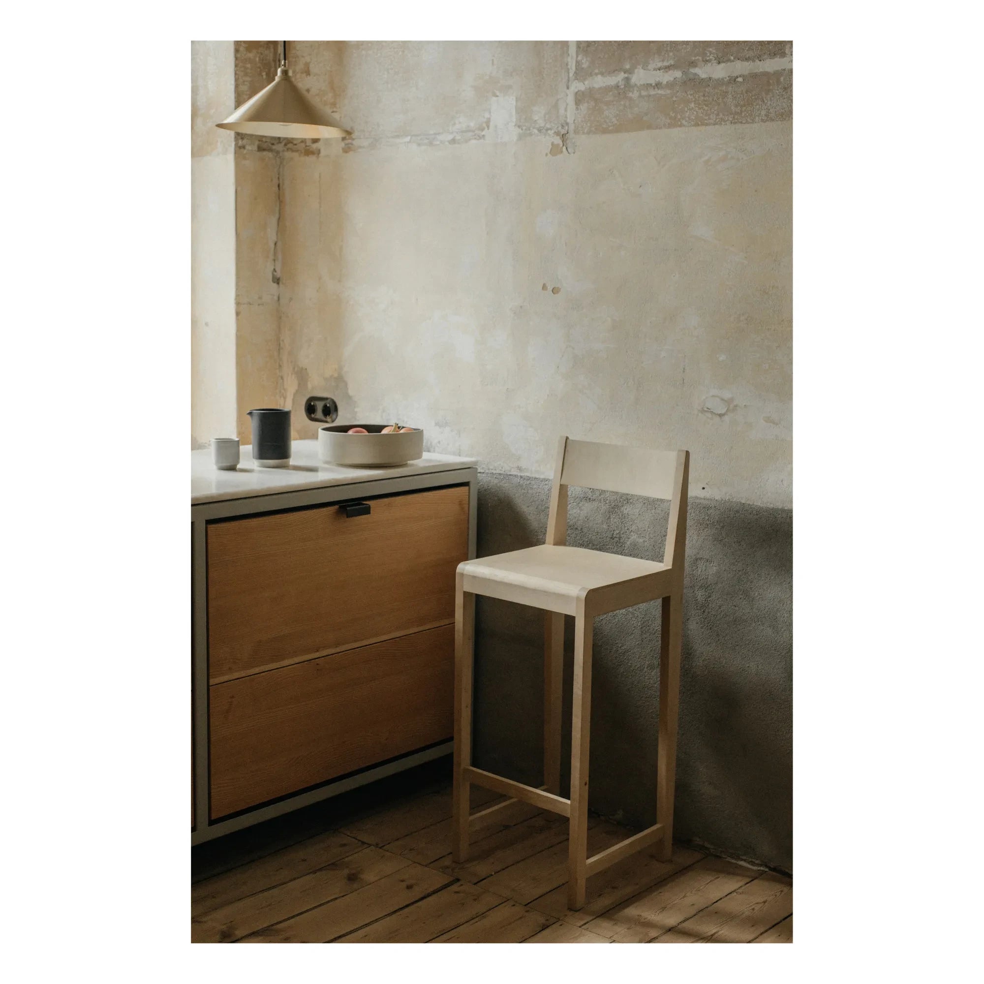 Frama - Heller Barhocker aus Holz
