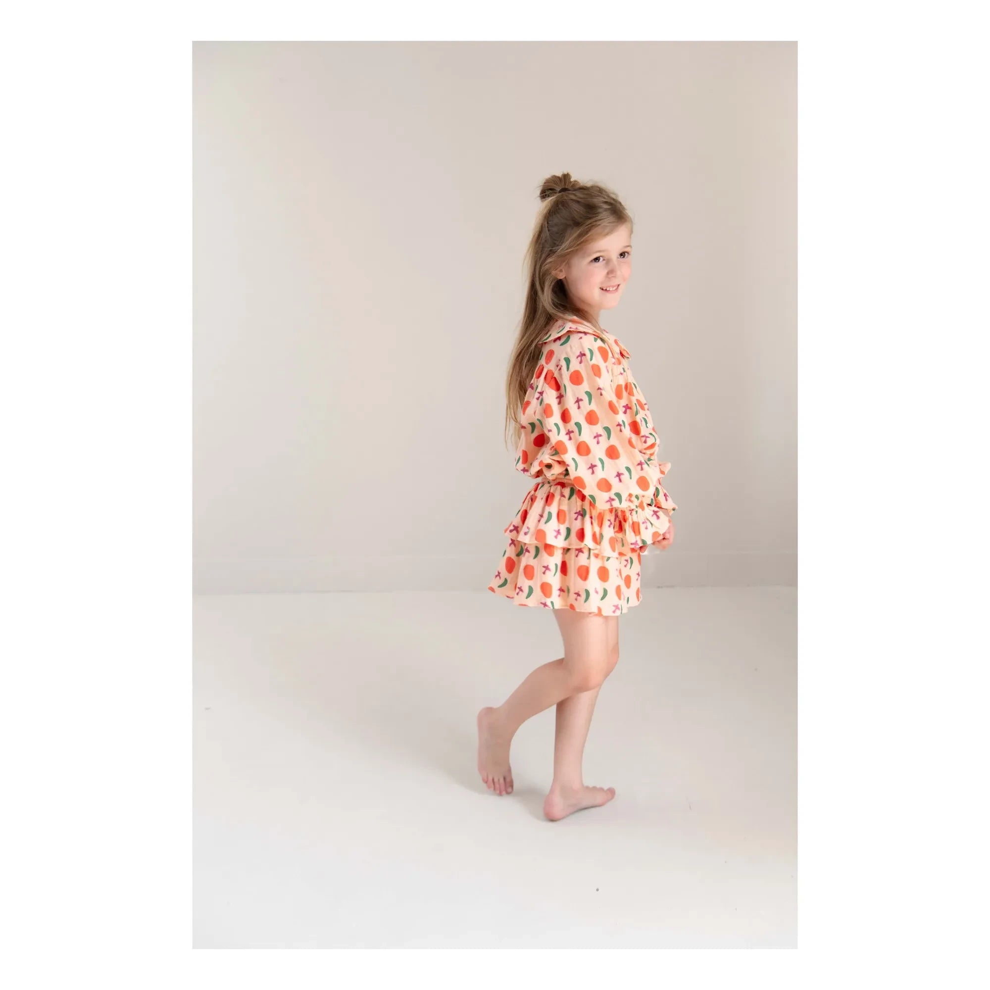 Jenest - Emmy Oiseaux Bluse Bio-Baumwolle | Pfirsich