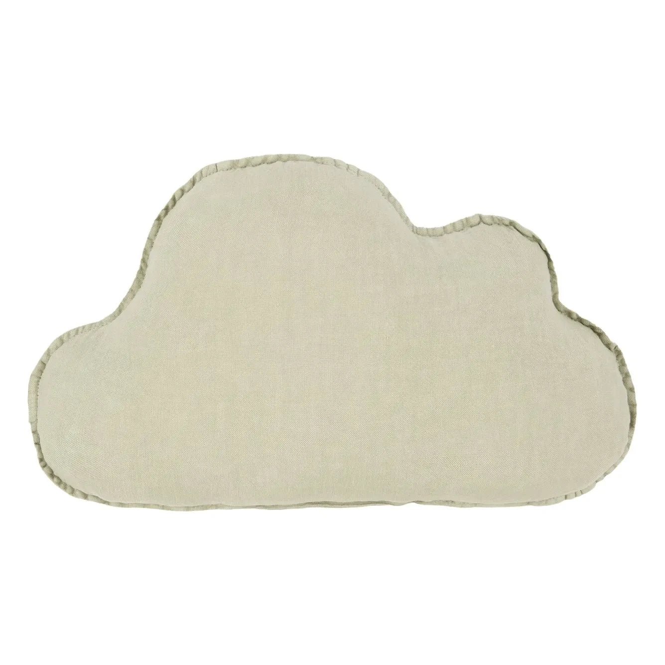 Nobodinoz - Kissen Nuage - Französisches Leinen | Matcha-Grün