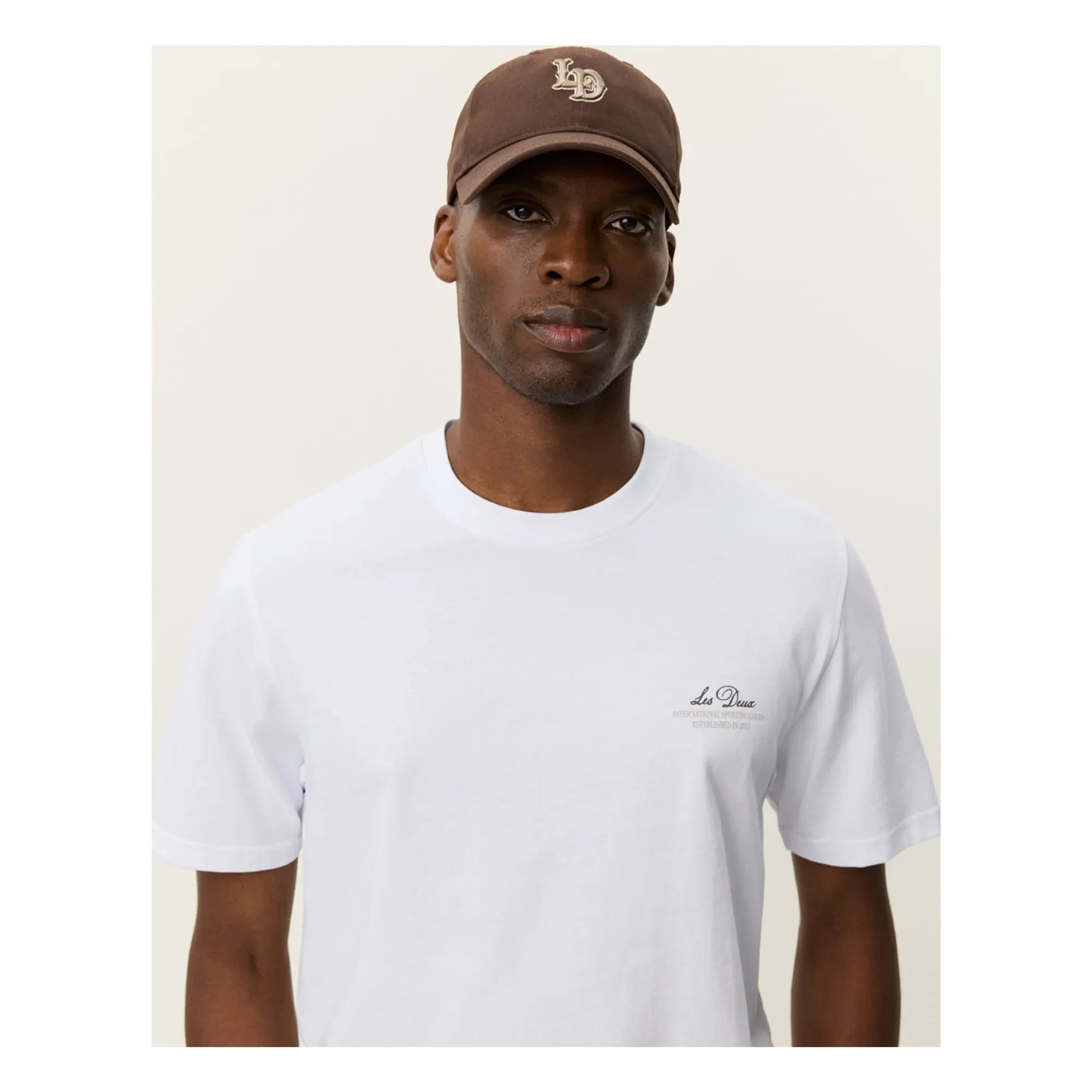 Les Deux - Ben Globe Bio-Baumwoll-T-Shirt | Weiß