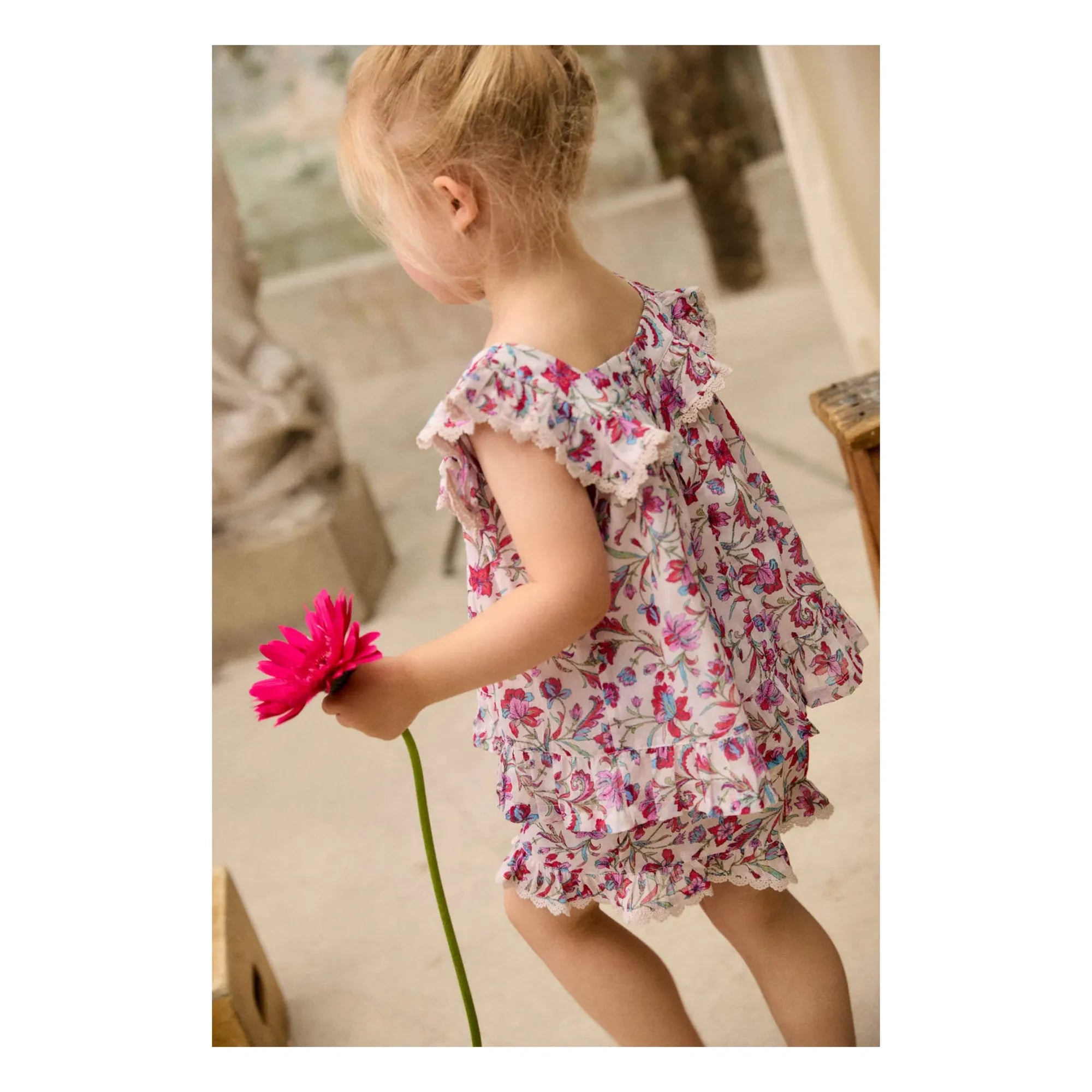 Louise Misha – Inessa Fleurie Bluse aus Bio-Baumwolle | Creme