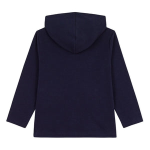 Petit Bateau - Kapuzenpullover mit Reißverschluss | Marineblau