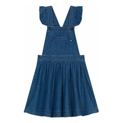Petit Bateau - Bio-Baumwoll Denim Latzkleid | Denim Blau