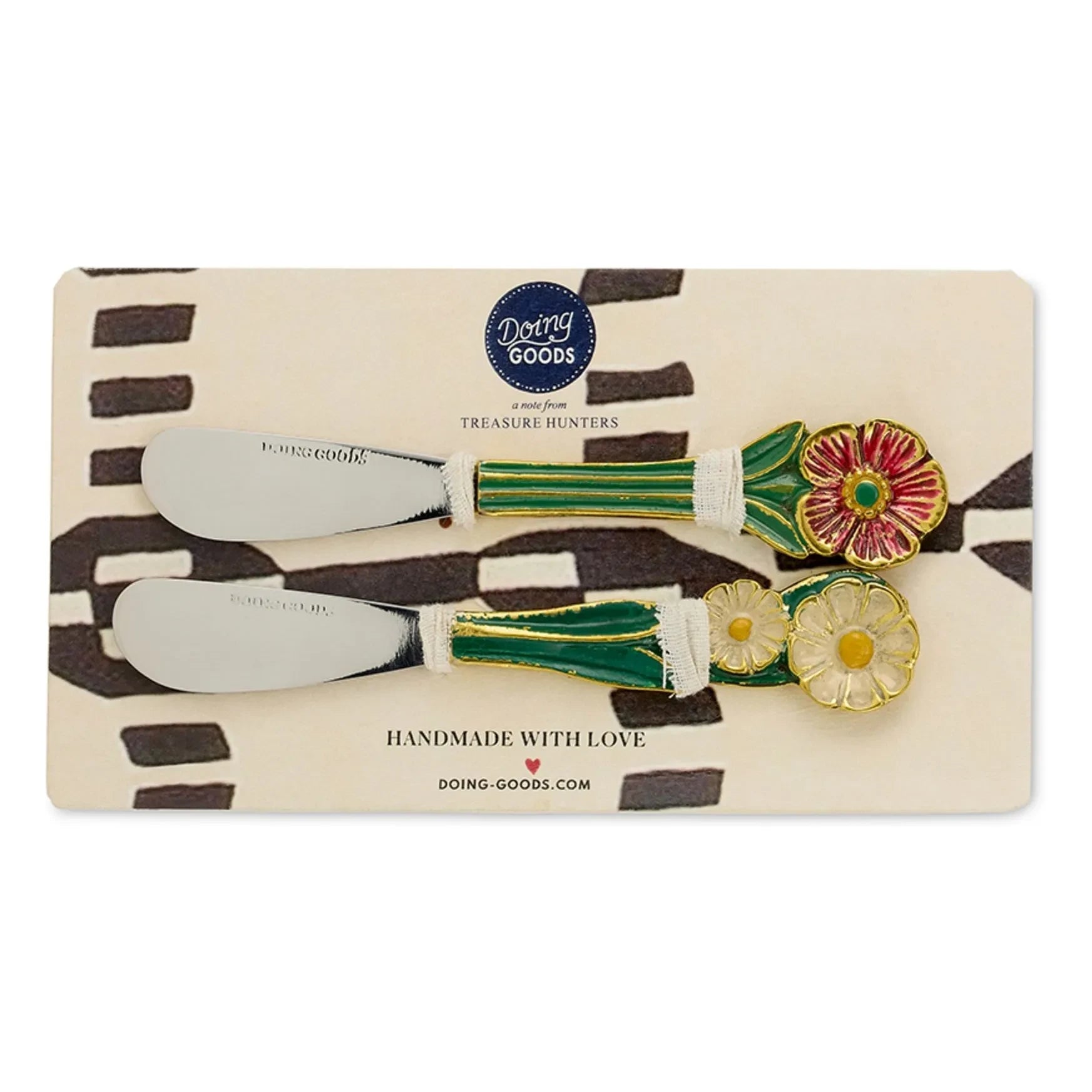 Doing Goods - Posy Butter Knife - 2er Set | Grün