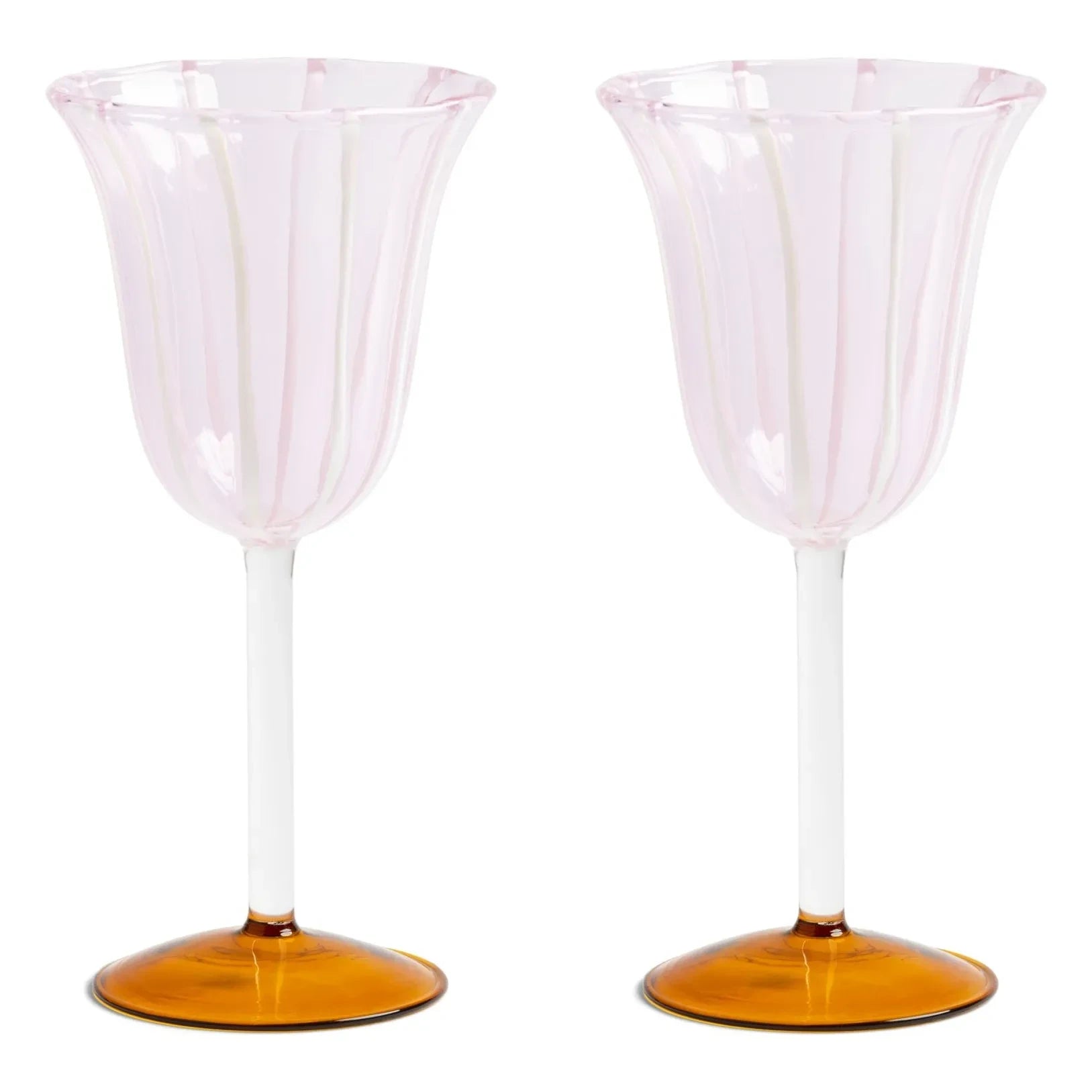 &Klevering - Weingläser für zu Hause - 2er Set | Pink