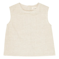 brunobruno nation - Top Vida Leinen und Bio-Baumwolle | Beige