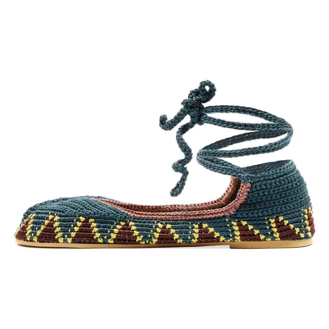 Kashura - High Seaweed Blaue Ballerinas | Pfauenblau