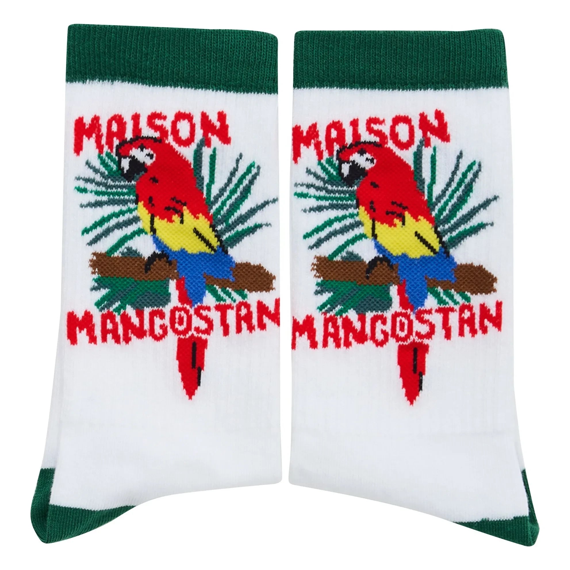 Maison Mangostan - Papagei Socken | Weiß