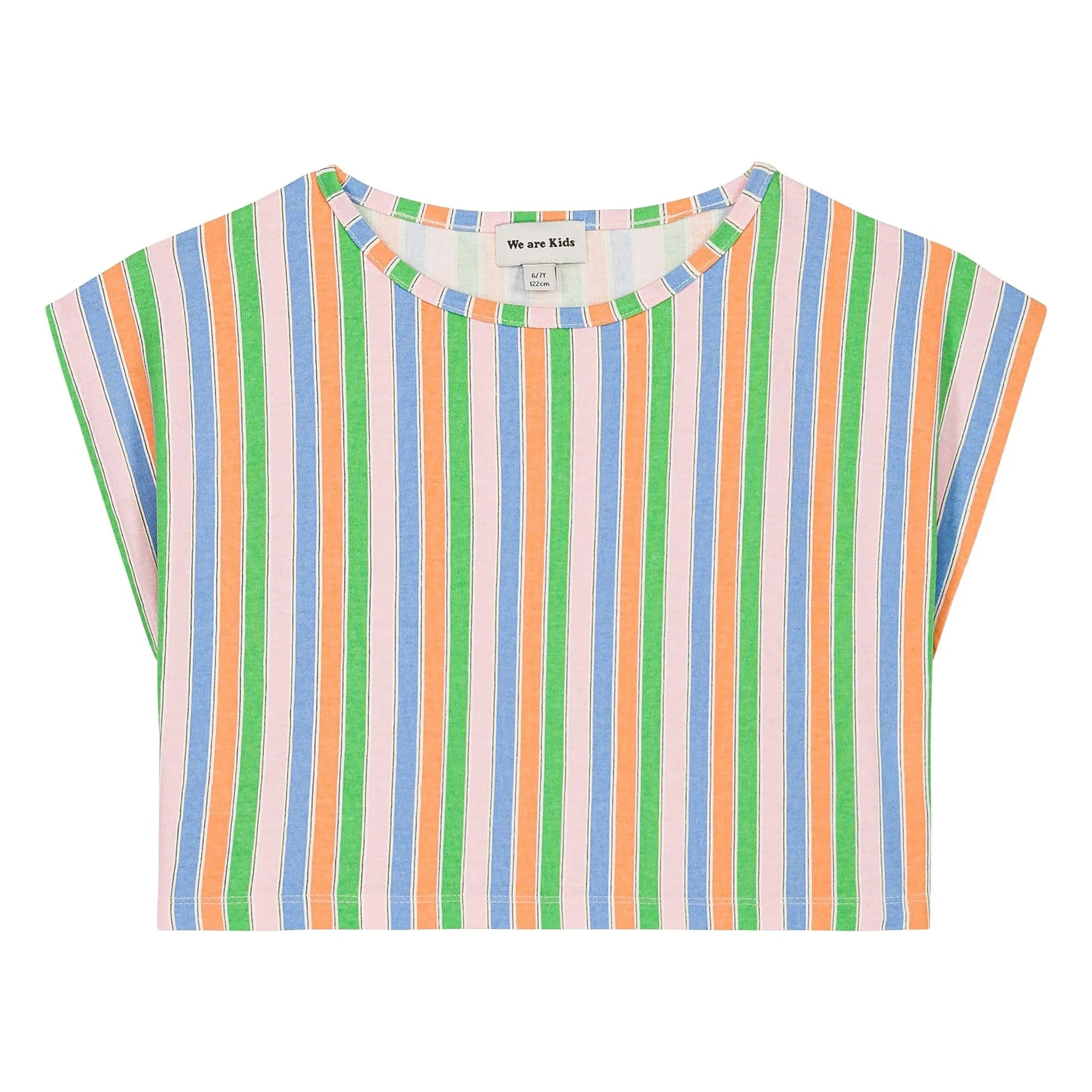We Are Kids - Jodie Gestreiftes T-Shirt aus Bio-Baumwolle | Blassrosa
