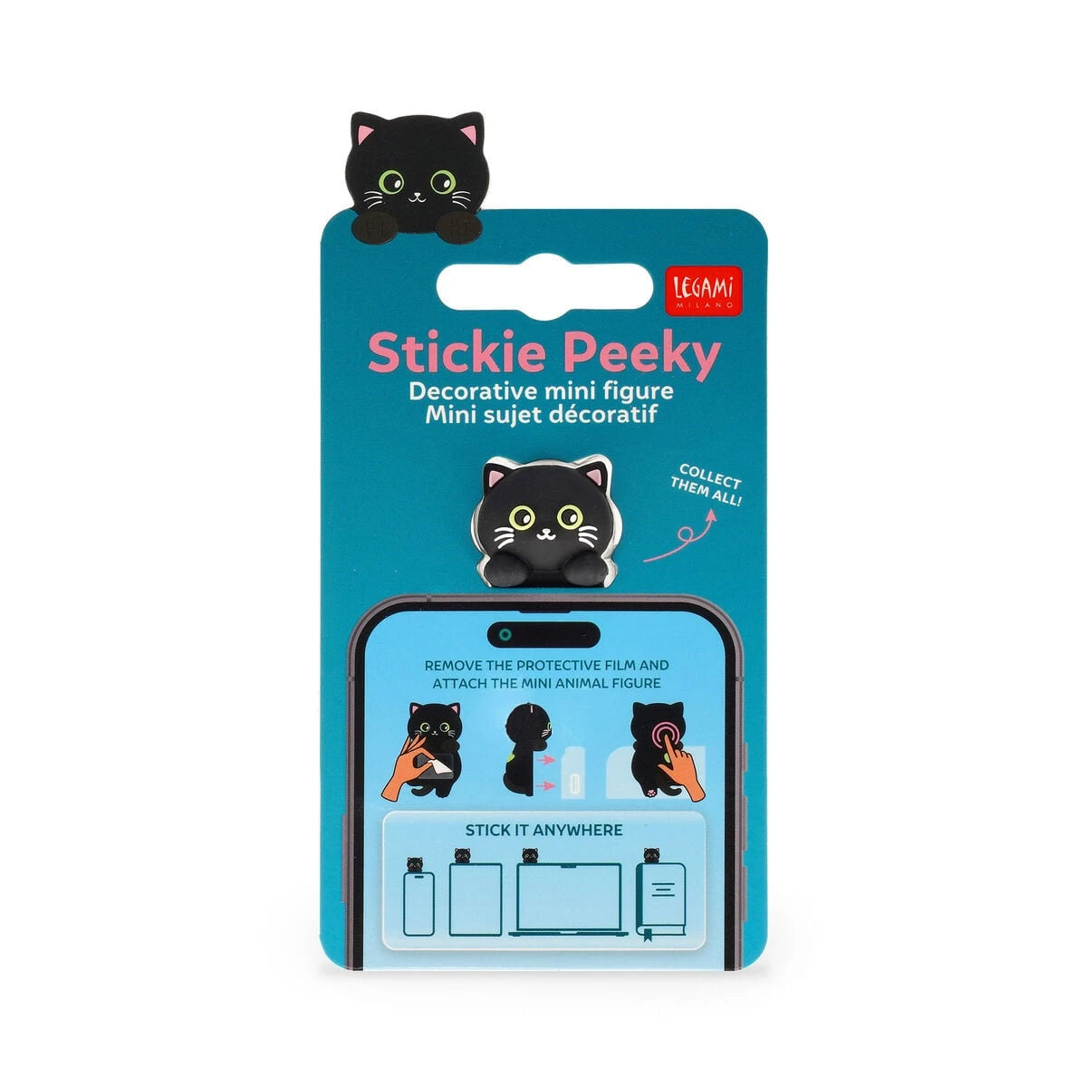 Legami - Dekorative Haftfigur - Stickie Peeky - Katze
