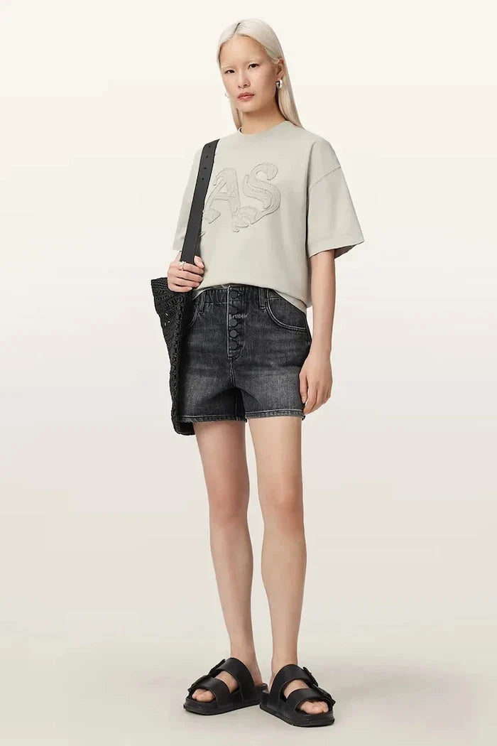 AllSaints Damen-Baumwoll-T-Shirt INSIGNIA