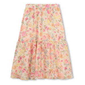 Chloé – Rock aus Bio-Baumwolle mit Blumenmuster | Creme