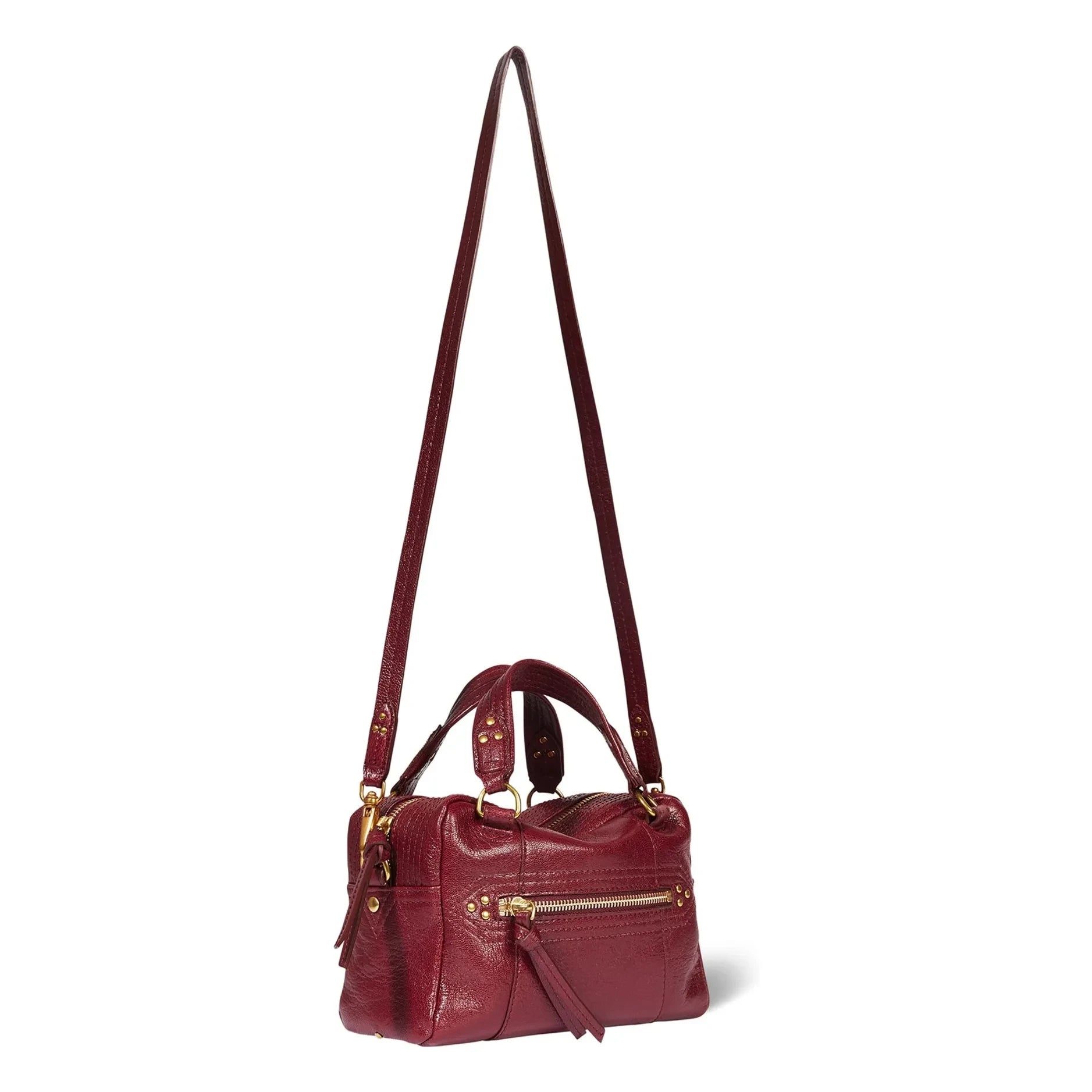 Jérôme Dreyfuss - Lucky Bowling Mini Ziegenleder Tasche | Bordeaux