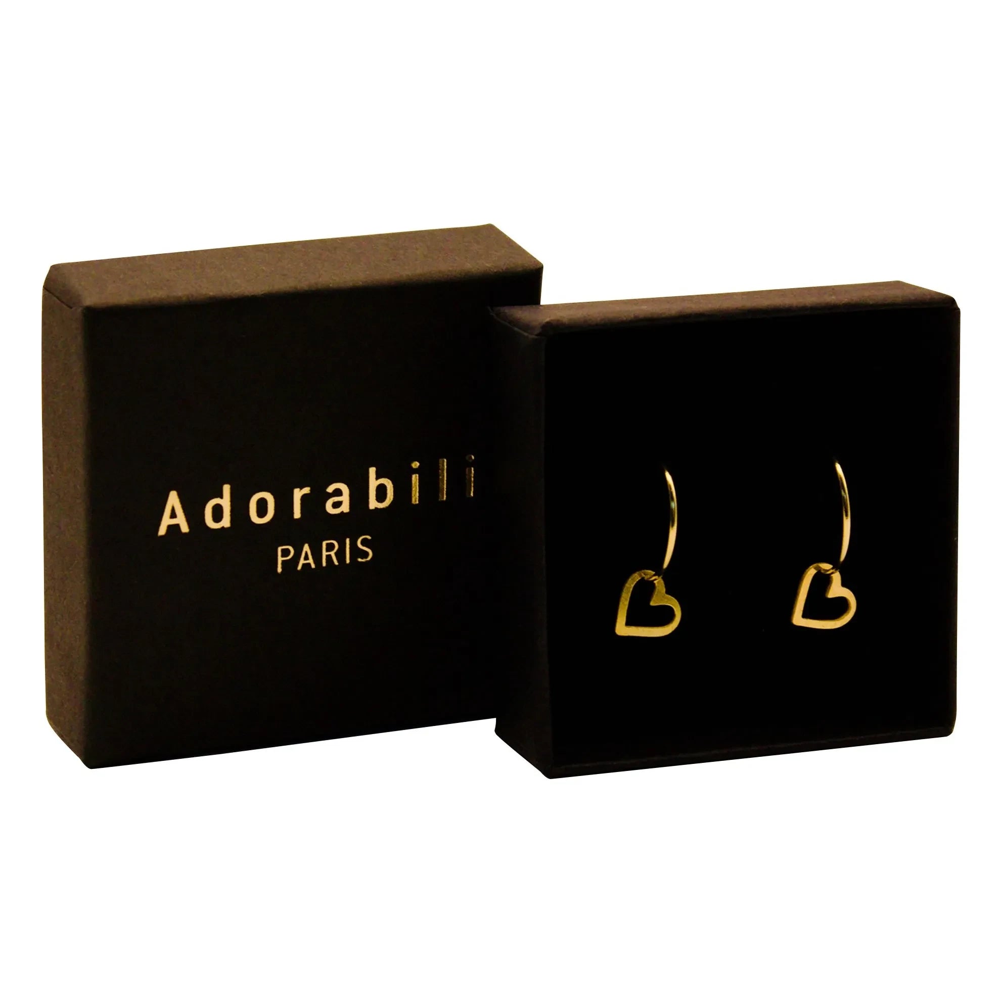 Adorabili - Dünne Herz-Ohrringe | Gold