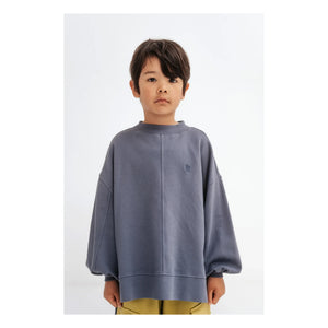 Repose AMS – Sweatshirt aus Bio-Baumwolle in Kastenform | Kohlegrau