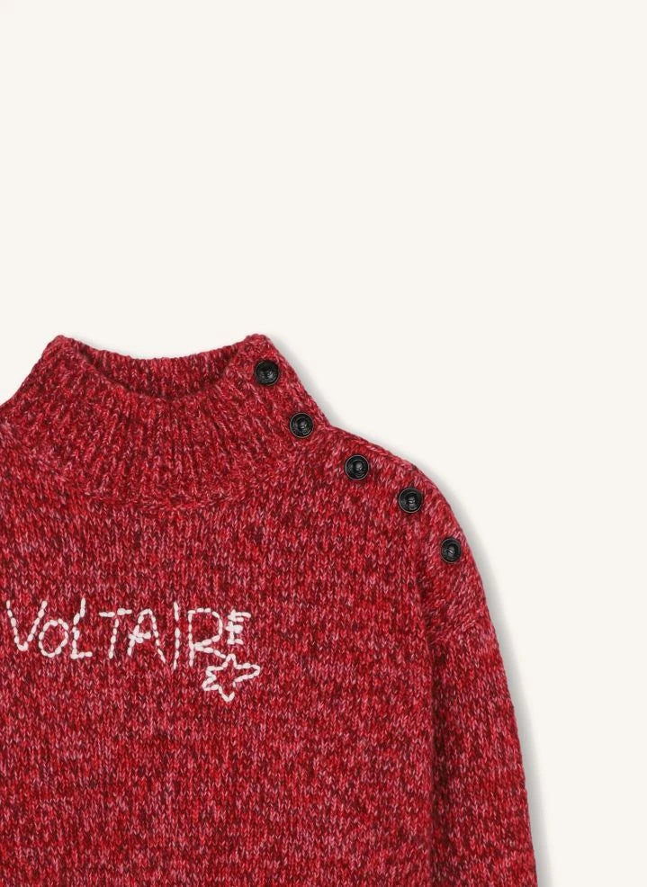 Zadig & Voltaire - Voltaire Strickpullover mit Knöpfen | Himbeerrot