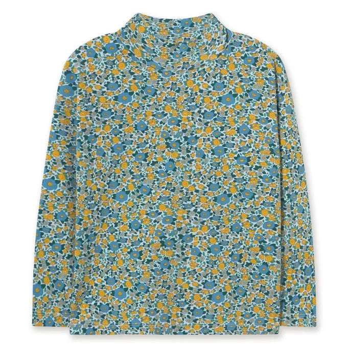 Tinycottons – Gerippter Rollkragenpullover aus Bio-Baumwolle mit Streifen | Blau