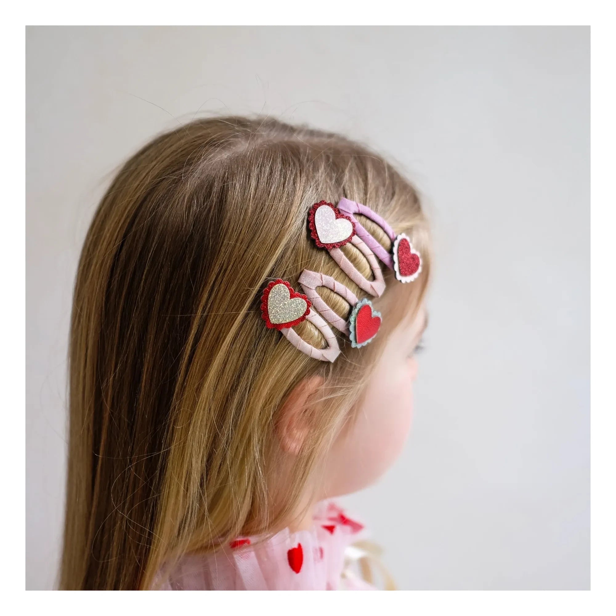Mimi & Lula - 4er Set Herzhaarspangen | Rosa