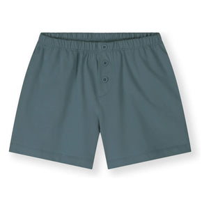 Gray Label - Shorts mit Knöpfen aus Bio-Baumwolle | Pfauenblau